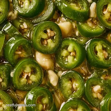 25-Minute Pickled Serrano Peppers Recipe Card
