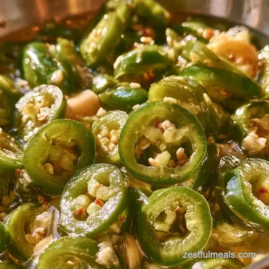 Pickled Serrano Peppers with Garlic Recipe Card
