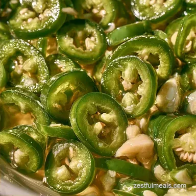 Pickled Serrano Peppers with Garlic