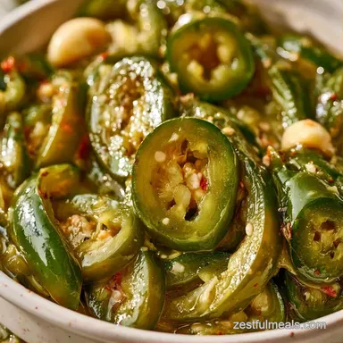 Easy 25-Minute Pickled Serranos Recipe Card