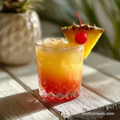 Pineapple Upside Down Cocktail Recipe in 5 Minutes