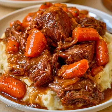 Pot Roast with Mashed Potatoes for 6 Recipe Card