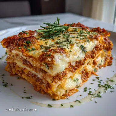 Quick Easy Lasagna with Ricotta in 1 Hour Recipe Card