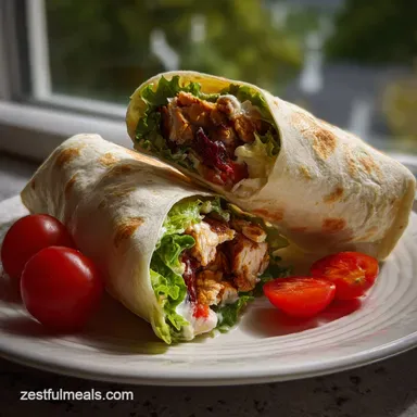Quick Lunch Wraps: Sizzled Chicken & Crisp Veggies Recipe Card