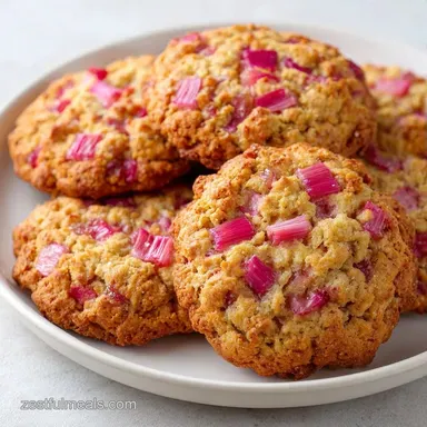 Rhubarb Cookies With Brown Sugar: Baked Recipe Card