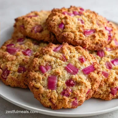 Rhubarb Cookies With Brown Sugar: Baked
