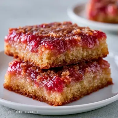 Rhubarb Jam Bar Cookies in 45 Minutes Recipe Card