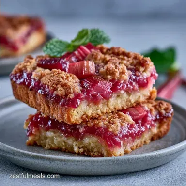 Rhubarb Jam Bar Cookies in 45 Minutes