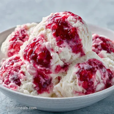 Rhubarb Jam Ice Cream for 10 Servings Recipe Card