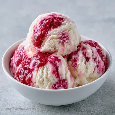 Rhubarb Jam Ice Cream for 10 Servings