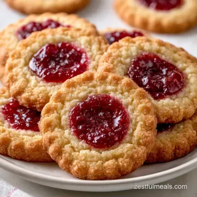 Rhubarb Jam Shortbread Cookies for 12 Recipe Card
