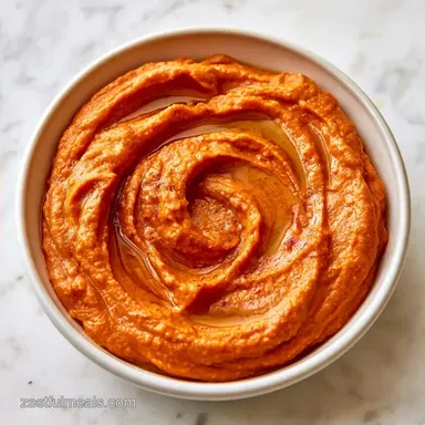 Roasted Red Pepper Hummus in 35 Minutes