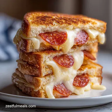 Salami and Cheese in 20 Minutes: Crispy Sourdough & Melty Cheese Recipe Card