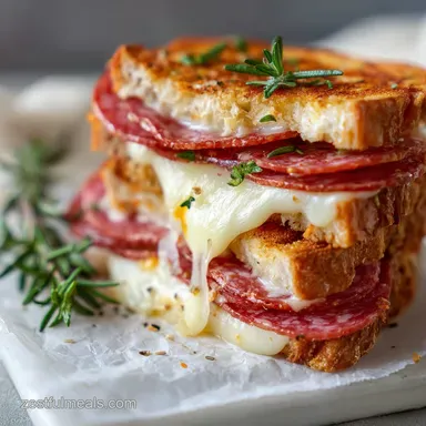 Salami and Cheese in 20 Minutes: Crispy Sourdough & Melty Cheese
