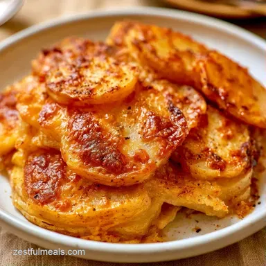 Scalloped Potato Casserole for 12 Servings Recipe Card