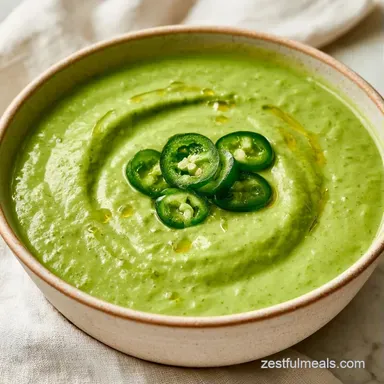 Serrano Pepper Vegan Soup: Creamy Recipe Card