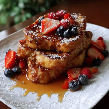 Simple French Toast Recipe: Velvety Centers Recipe Card