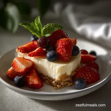 Simple No Bake Cheesecake: Silky & Tangy Recipe Card
