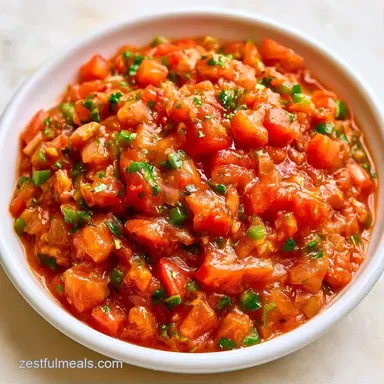 Simple Salsa Canning Recipe for 5 Pints Recipe Card