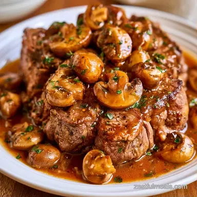 Mushroom Chuck Roast for 8 Servings Recipe Card