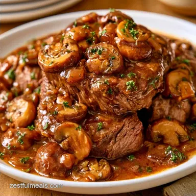 Mushroom Chuck Roast for 8 Servings