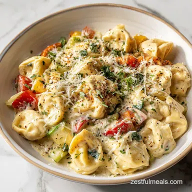 Tortellini Alfredo in 4 Hours: Creamy Slow-Cooker Recipe Recipe Card