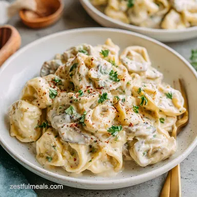 Tortellini Alfredo in 4 Hours: Creamy Slow-Cooker Recipe