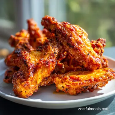 Smoked Buffalo Wings for 5 Servings Recipe Card