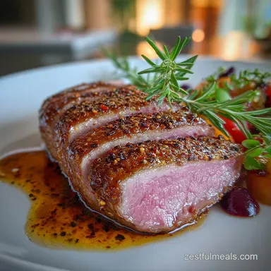Sous Vide Duck Breast Time and Temperature Guide Recipe Card