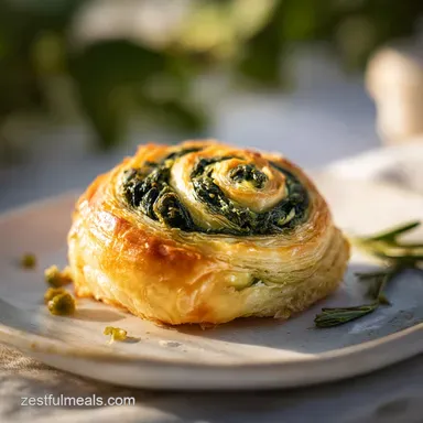 Spinach Stuffed Pastry: Crispy Layers in 1h 15min Recipe Card