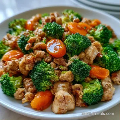 Stir Fry with Ground Chicken Meal Prep Recipe Card