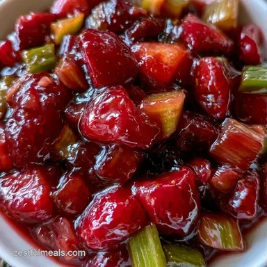 Strawberry Rhubarb Jam with Pectin Recipe Card