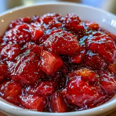 Strawberry Rhubarb Jam in 35 Minutes Recipe Card