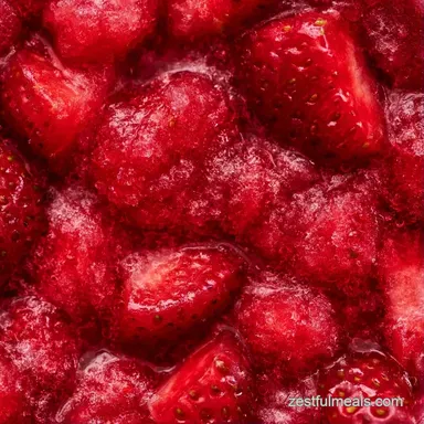 Strawberry Slushie for 4 Servings Recipe Card
