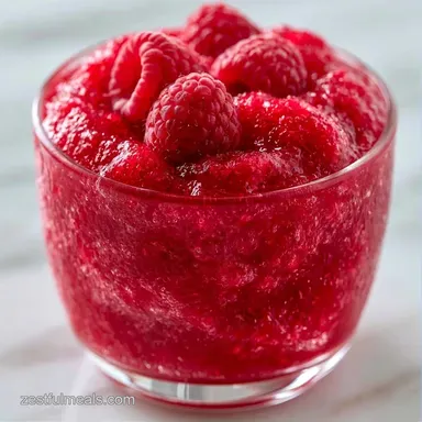Raspberry Slushie in 5 Minutes Recipe Card