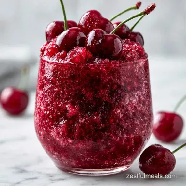 Sweet Cherry Slushie Recipe in 10 Minutes Recipe Card
