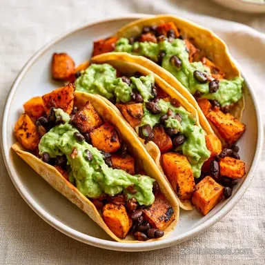 Roasted Sweet Potato Black Bean Tacos