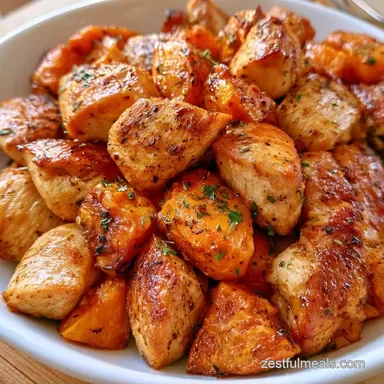 Sweet Potato Chicken Skillet in 30 Min Recipe Card