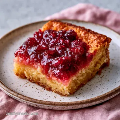 Sweet Rhubarb Jam Dessert for 16 Bars Recipe Card
