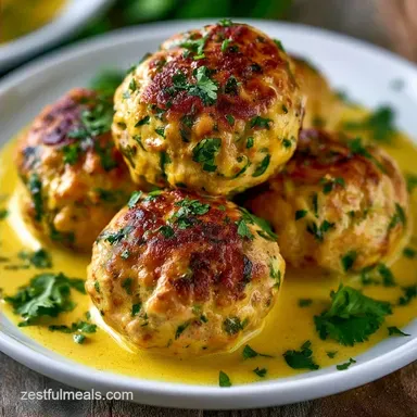 Thai Curry Chicken Meatballs: Pan-Seared
