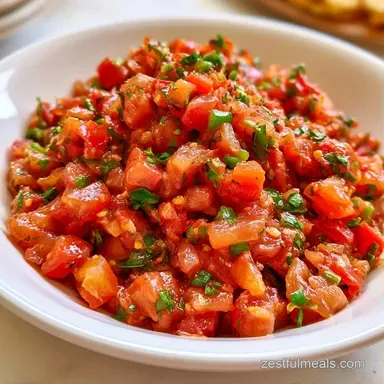 Tomato And Green Chili Salsa in 20 Minutes Recipe Card