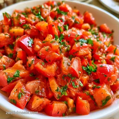 Tomato Bell Pepper Salsa in 20 Minutes Recipe Card