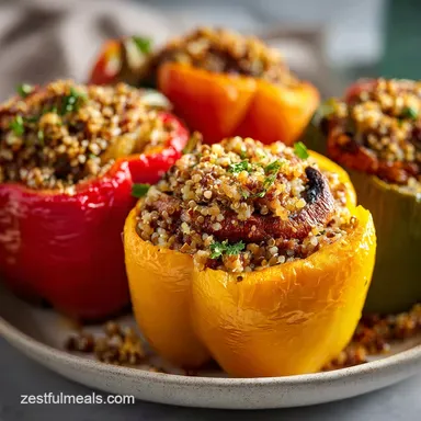 Vegetarian Stuffed Peppers with Quinoa