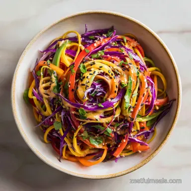 Thai Noodle Salad: Vibrant Veggies with Peanut Dressing in 25 Min Recipe Card