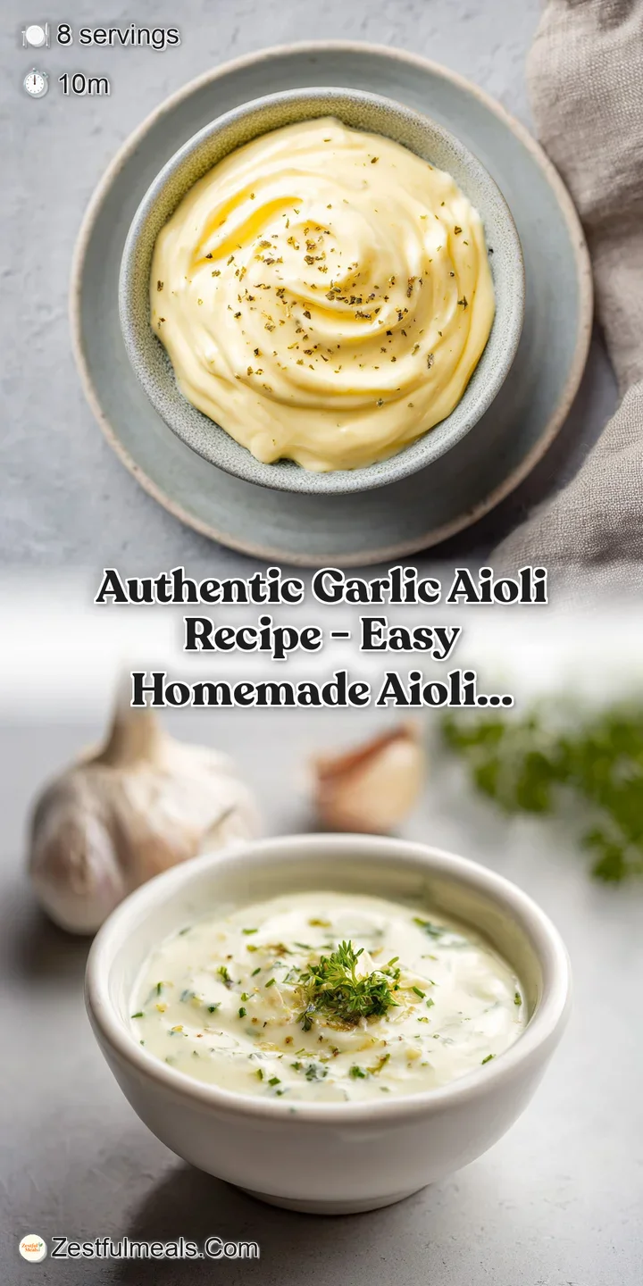 Close-up of velvety, thick aioli with delicate swirls, catching the light beautifully.