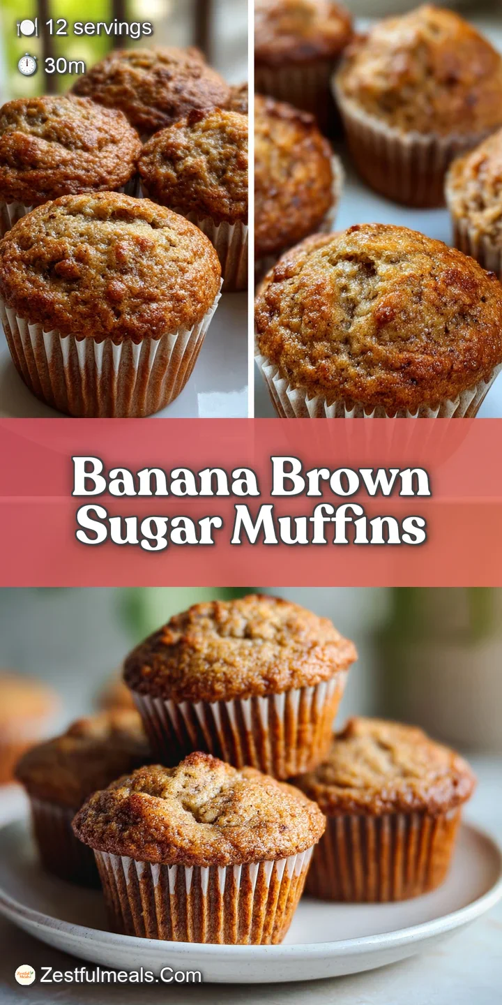 Close-up of a warm banana muffin with flecks of brown sugar. Steam suggests a freshly baked, soft, and incredibly temptin...