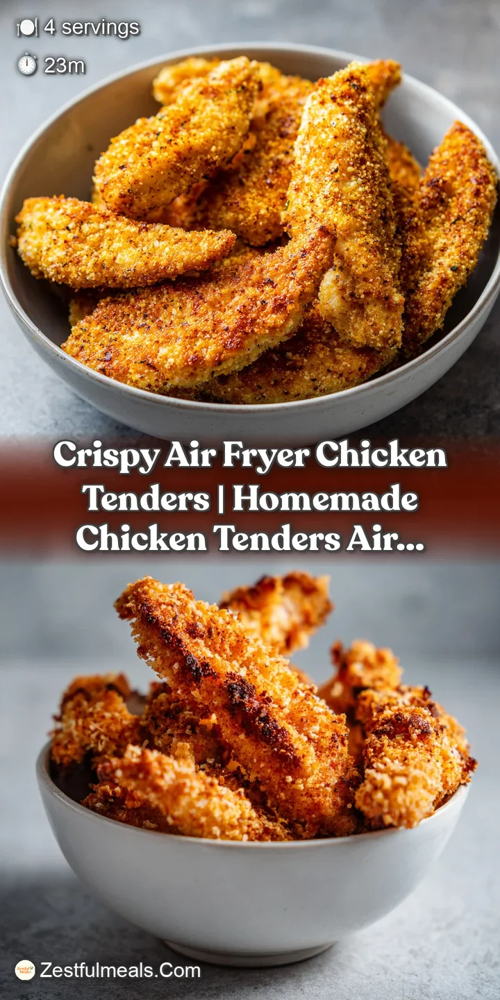 Close-up of a crunchy, golden chicken strip being dipped into a creamy sauce, showing a juicy white interior.