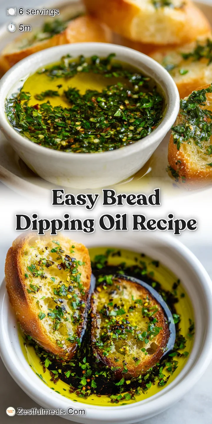 Aromatic olive oil infused with herbs and spices, glistening invitingly, ready for dipping crusty bread; close-up shot.