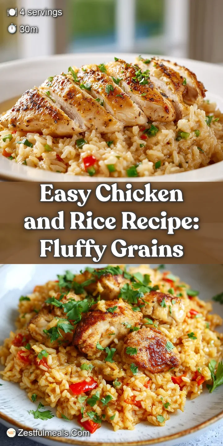 Close-up of steaming chicken and rice, glistening with creamy sauce, showcasing tender chicken pieces and fresh herbs.