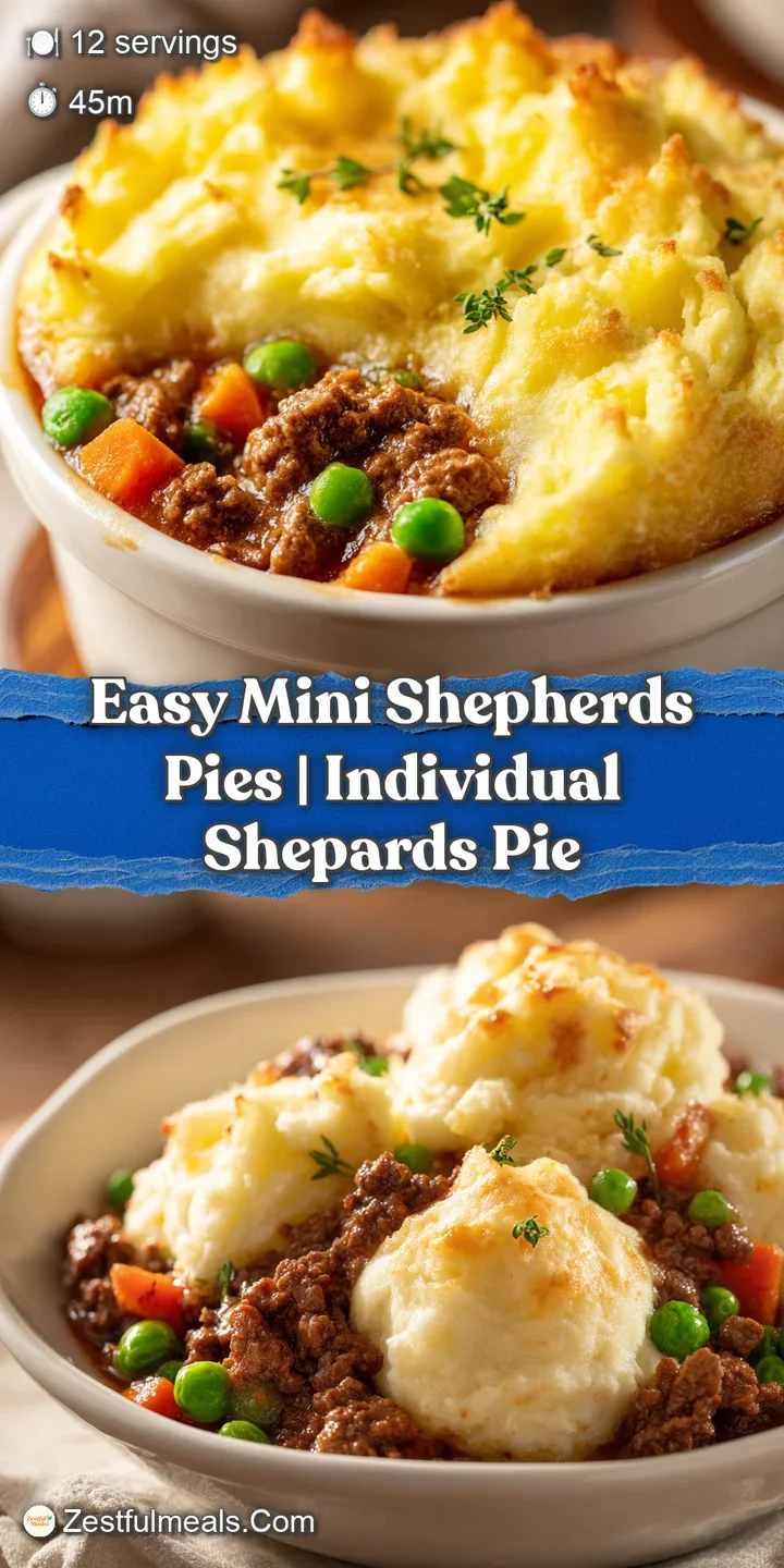 Close-up of a golden potato crust with bubbling brown meat, orange carrots, and bright green peas peeking through.